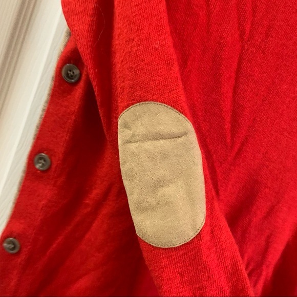 J.Crew Red/Tan Side Button Colorblock Sweater size XS - Picture 5 of 9